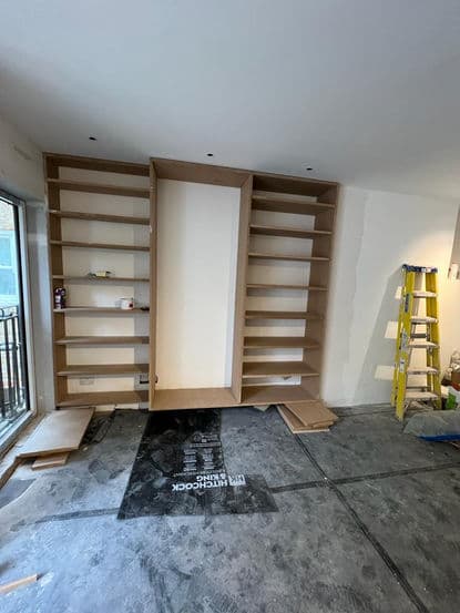 Interior joinery and fit-out work for a compact London new build